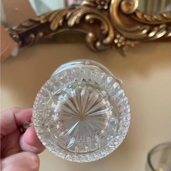 Vintage 2 Pc Lausitzer Glass Germany 25% Lead Crystal Creamer and Butter Dish - Picture 2 of 5